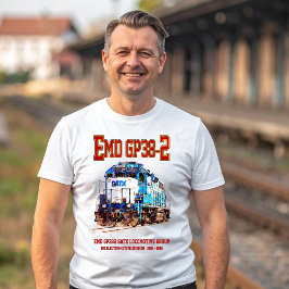 EMD GP38-2 Diesel Locomotive GATX blauw en wit T-shirt