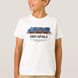 EMD GP38-2 Diesel Locomotive GATX blauw en wit T-shirt
