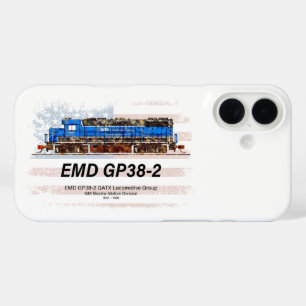 EMD GP38-2 Diesellocomotief en Amerikaanse vlag iPhone 16 Hoesje