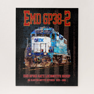 EMD GP38-2 diesellocomotief en Amerikaanse vlag Legpuzzel