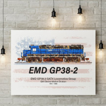 EMD GP38-2 diesellocomotief en Amerikaanse vlag