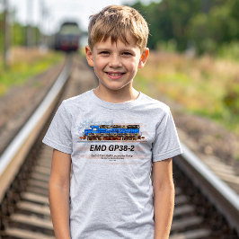 EMD GP38-2 Diesellocomotief en Amerikaanse vlag T-shirt