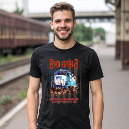 EMD GP38-2 Diesellocomotief en Amerikaanse vlag T-shirt