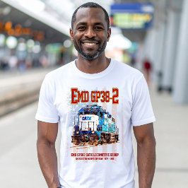 EMD GP38-2 Diesellocomotief en Amerikaanse vlag T-shirt