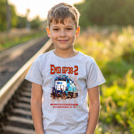 EMD GP38-2 Diesellocomotief en Amerikaanse vlag T-shirt