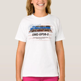 EMD GP38-2 Diesellocomotief en Amerikaanse vlag T-shirt
