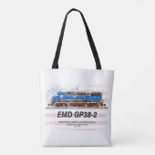 EMD GP38-2 Diesellocomotief en Amerikaanse vlag Tote Bag (Achterkant)