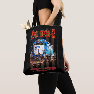 EMD GP38-2 Diesellocomotief en Amerikaanse vlag Tote Bag