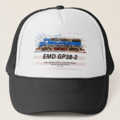 EMD GP38-2 Diesellocomotief en Amerikaanse vlag Trucker Pet (Voorkant)