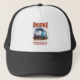EMD GP38-2 Diesellocomotief en Amerikaanse vlag Trucker Pet