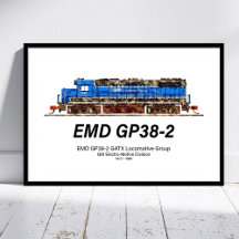 EMD GP38-2 diesellocomotief GATX blauw en wit