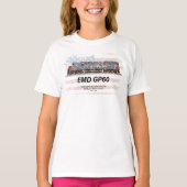 EMD GP60 Diesel Locomotief en Amerikaanse vlag T-shirt (Voorkant)