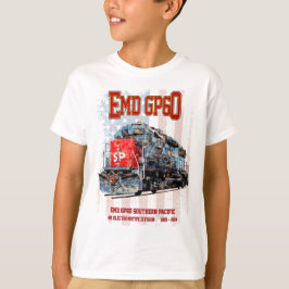 EMD GP60 Diesel Locomotief en Amerikaanse vlag T-shirt