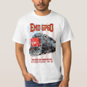 EMD GP60 Diesel Locomotief en Amerikaanse vlag T-shirt (Voorkant)