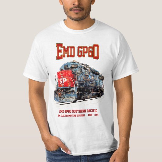 EMD GP60 Diesel Locomotief van de Zuidelijke Still T-shirt (Voorkant)