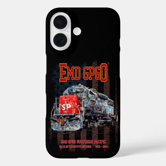 EMD GP60 diesellocomotief en Amerikaanse vlag Case-Mate iPhone Case (Achterkant)