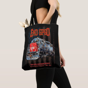 EMD GP60 diesellocomotief en Amerikaanse vlag Tote Bag