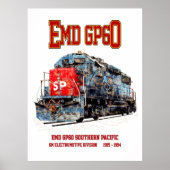 EMD GP60 diesellocomotief van Southern Pacific Poster (Voorkant)