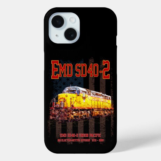 EMD SD40-2 Diesel Locomotive Amerikaanse vlag Case-Mate iPhone Case (Achterkant)