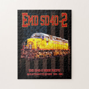  EMD SD40-2 Diesel Locomotive Amerikaanse vlag Legpuzzel