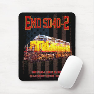  EMD SD40-2 Diesel Locomotive Amerikaanse vlag Muismat