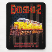  EMD SD40-2 Diesel Locomotive Amerikaanse vlag Muismat (Voorkant)