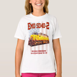  EMD SD40-2 Diesel Locomotive Amerikaanse vlag T-shirt