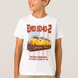  EMD SD40-2 Diesel Locomotive Amerikaanse vlag T-shirt