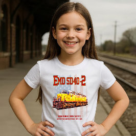  EMD SD40-2 Diesel Locomotive Amerikaanse vlag T-shirt