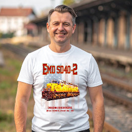  EMD SD40-2 Diesel Locomotive Amerikaanse vlag T-shirt