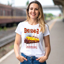  EMD SD40-2 Diesel Locomotive Amerikaanse vlag T-shirt