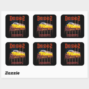  EMD SD40-2 Diesel Locomotive Amerikaanse vlag Vierkante Sticker