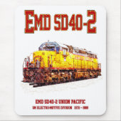  EMD SD40-2 Diesel Locomotive. Muismat (Voorkant)