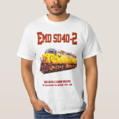 EMD SD40-2 Diesel Locomotive. T-shirt (Voorkant)