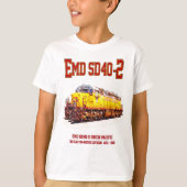  EMD SD40-2 Diesel Locomotive. T-shirt (Voorkant)