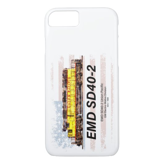 EMD SD40-2 Diesellocomotief. Amerikaanse vlag Case-Mate iPhone Case (Achterkant)