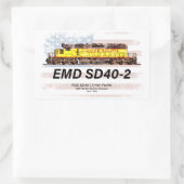 EMD SD40-2 Diesellocomotief. Amerikaanse vlag Rechthoekige Sticker (Tas)