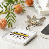 EMD SD40-2 Diesellocomotief. Amerikaanse vlag Sleutelhanger (Zijkant)