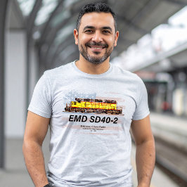 EMD SD40-2 Diesellocomotief. Amerikaanse vlag T-shirt