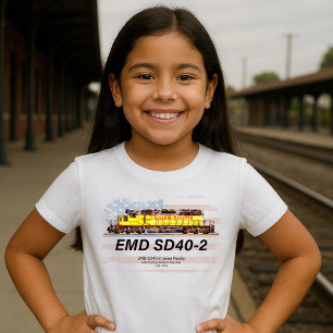 EMD SD40-2 Diesellocomotief. Amerikaanse vlag T-shirt