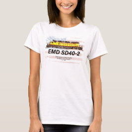EMD SD40-2 Diesellocomotief. Amerikaanse vlag T-shirt