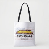 EMD SD40-2 Diesellocomotief. Amerikaanse vlag Tote Bag (Voorkant)