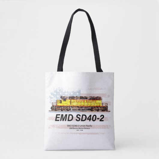 EMD SD40-2 Diesellocomotief. Amerikaanse vlag Tote Bag (Voorkant)