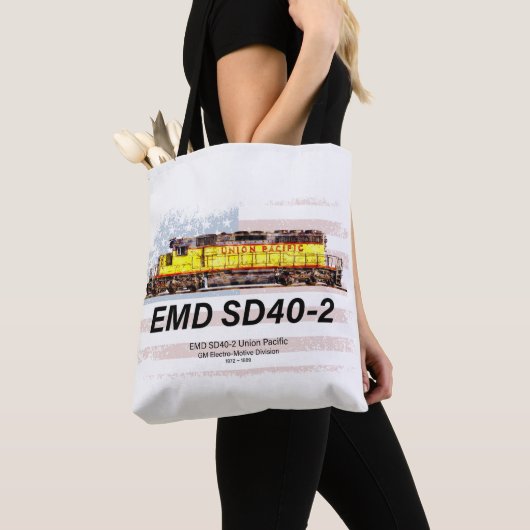 EMD SD40-2 Diesellocomotief. Amerikaanse vlag Tote Bag (Dichtbij)