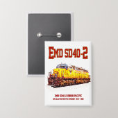  EMD SD40-2 Diesellocomotief Button (Voorkant / Achterkant)