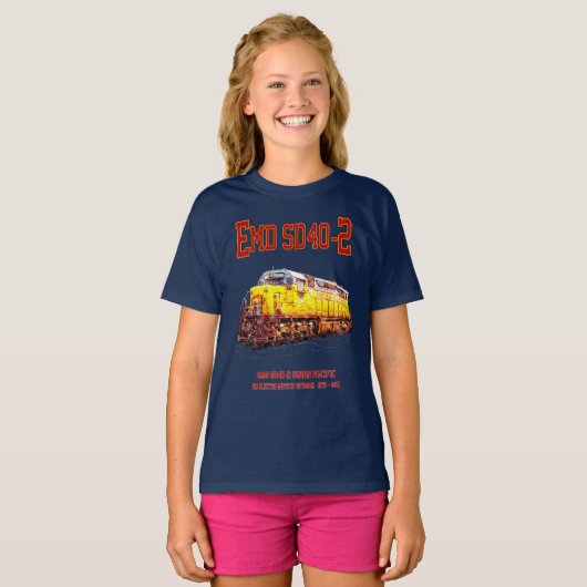 EMD SD40-2 Diesellocomotief T-shirt (Voorkant volledig)