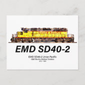 EMD SD40-2 Diesellocomotief. Unie voor de Stille O Briefkaart (Voorkant)