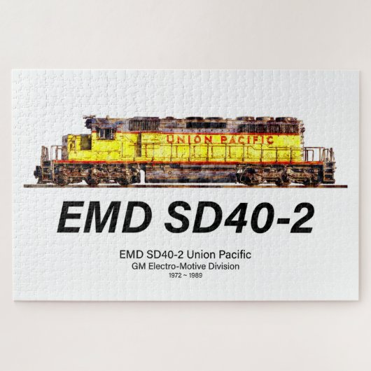 EMD SD40-2 Diesellocomotief. Unie voor de Stille O Legpuzzel (Horizontaal)
