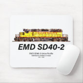 EMD SD40-2 Diesellocomotief. Unie voor de Stille O Muismat (Met muis)