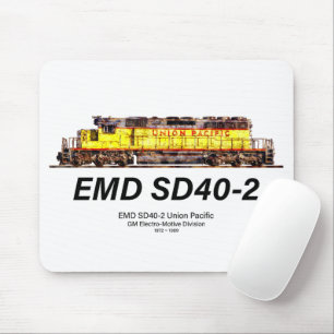 EMD SD40-2 Diesellocomotief. Unie voor de Stille O Muismat
